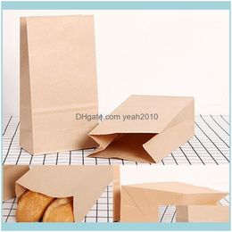 eco friendly party bags UK - Gift Event Festive Supplies Home & Gardengift Wrap 50Pcs Lot Eco-Friendly Kraft Paper Storage Bags Small Bag Sandwich Bread Party Wrapping T