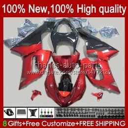 Motorcycle Bodywork For KAWASAKI NINJA ZX-6R ZX 6R 600CC 6 R ZX636 2005 2006 Body 7No.105 ZX 636 ZX-600 ZX600C ZX-636 600 CC 05-06 ZX600 ZX6R 05 06 OEM Fairing Kit orange red