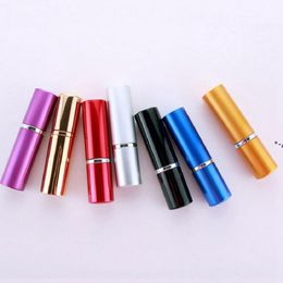 10ml Perfume Bottle Party Favor Aluminium Anodized Compact Atomizer 7 Colors Travel Refillable Fragrance Makeup Spray Bottles JJE10626