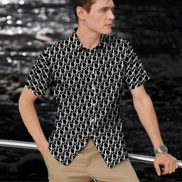 Men's Casual Shirts Fast Delivery Multicolor Shirt 3d Printing Letters Man Style Summer Business Travel High Quality Top