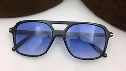 Fashion Unisex Double-bridge Bigrim Frame Gradient Sunglasses UV400 57-16-145 Square Pliot Plank fullrim Gradient Occhiali da sole