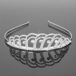 Girls Crowns With Rhinestones Wedding Jewelry Bridal Headpieces Birthday Party Performance Pageant Crystal Tiaras Wedding Accessories FK-007