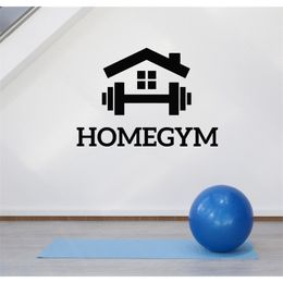 Home Gym Wall Decoration Decals Fitness Motivation Sports Room Decor Stickers Bedroom Art Decal Murals Removable Wallpaper Z831 210308