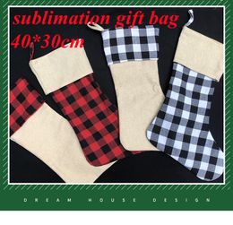 sublimation Christmas Socks DIY stocking gift bags Tree Hanging Sock Xmas Party Candy Stockings decoration