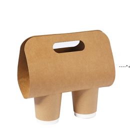 NEWTakeaway portable paper cup holder, milk tea holder, disposable paper cup set, coffee paper cup holder, tea packaging bag RRD11642