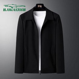 Men's Jackets Hawaifish Brand Jacket Men Spring And Autumn Thin Solid Colour Fashion Chaqueta Hombre Business Casual Windbreaker