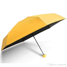 Capsule case Umbrella Ultra Light Mini Folding Umbrella Compact Pocket Umbrella Sun Protection Windproof Rainy Sunny Umbrellas XDH0624