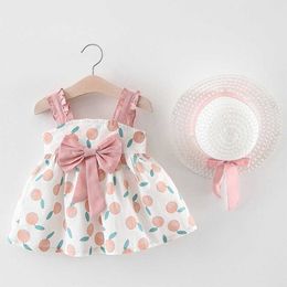Melario Baby Girl Dress Summer Sweet Princess Dress for Baby Dresses Girl Birthday Dress With Hat robe bebe fille Q0716