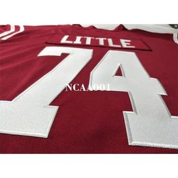 001 #74 Red Greg Little Ole Miss Rebels Alumni College Jersey S-4XLor custom any name or number jersey
