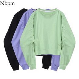 Nbpm Spring Summer Women Fashion T-Shirt Clothes For Teens Long Sleeve Tees Female Basic Clothing Top Ladies Sweet 210529