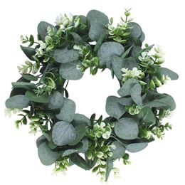 Decorative Flowers & Wreaths Artificial Green Eucalyptus Garland Leaves Vine Fake Vines Rattan Plants Wall Decor Wedding