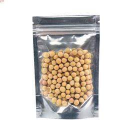 100pcs/lot 9*14cm Stand Up Clear Front Ziplock Mylar Plastic Bag Doypack Candy Grain Smell Proof Storage Package Baghigh quatity