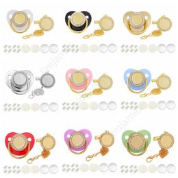 Customise Sublimation Bling Pacifier with Clip Necklace Crystals Party Favour For Baby Keepsake Brithday Gift DAJ414