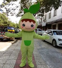 Masquerade Professional Green Leaf Mascot Costume Halloween Xmas Fancy Party Dress Carnival Unisex Adults Cartoon Character Outfits Suit