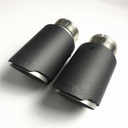 ONE Piece Akrapovic Matte Carbon Fiber With Stainless Steel Exhaust Pipes For AK Car Rear Tips Tail Tip