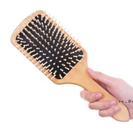 Wood Comb Professional Healthy Hairbrush Scalp Hair Care RRB12003