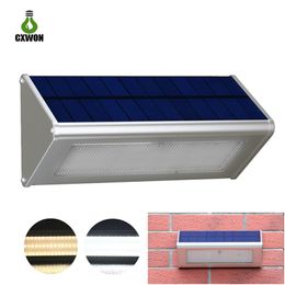 Solar Powered Garden Light 48LED 1000LM Outdoor Wall Lamp 4500mah Aluminum Shell Security Lights with 4working mode