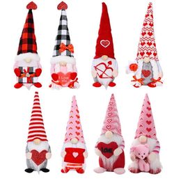 Party Favour mother Valentine's Day Love Heart Envelope Faceless Doll Gnome Plush Doll Holiday Figurines Home Kid Toy Decorations Lover Gift