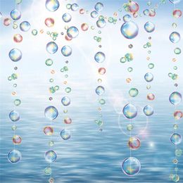 2M Bubble Garland With Colourful Phantom Flat String For Dream Ocean Theme Party Mermaid Party Hanging Ornaments Decoration Supplies