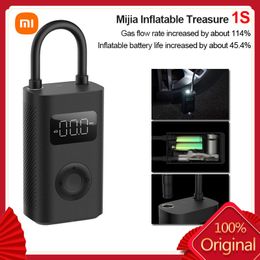 Xiaomi Mijia Inflatable Treasure 1S Portable Smart Digital Tyre Pressure Detection Electric Inflator Pump For Bike Car Football