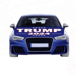 Trump Election 2024 Hood Flag Election Car Enginee Cover Flags Washable and Dryer Safe Easy Instal and Removal Campaign Banner DHL Ship