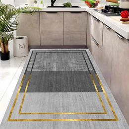 Waterproof Oilproof Kitchen Mat Antislip Bath Soft Bedroom Floor Living Room Carpet Doormat Rug 220301