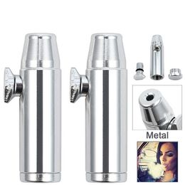 5.3cm TOPPUFF Aluminum Water Pipe For Smoking Sniffer Metal Flat Point Tobacco Fittings