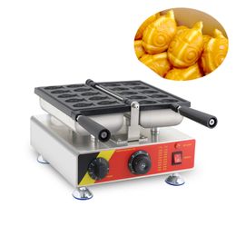 Electric Mini Fish Waffle Maker Non Stick Small Taiyaki Machine Fish Shaped Waffle Cake Baker Snack Equipment