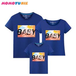 1pcs Family t shirts Quality Cotton minion Father Mother and Kids T-shirts Children Clothes Clothing for Boys Girls roupas 210713