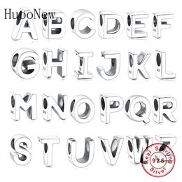 Huoonew Fit Original Charms Bracelet 925 Sterling Silver Alphabet Letter A-z Beads Kralen for Jewellery Making Berloque Q0531