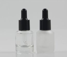 15ml Glass clear frosted Essential Oil Dropper Bottle Drop Liquid Droppers jars Cosmetic Packaging SN4204