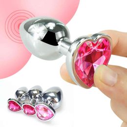 Anal toys 3Pcs/Set Stainless Steel Plug Sex Toy Prostate Massager Anus Stimulation Crystal Butt for women dildosex toy 1125