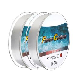 Braid Line 100M 4-34LB Fishing Carbon Coating Anti-bite Wear-resistant Fluorocarbon Carp Tools