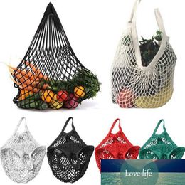 Foldable Mesh Net String Shopping Bag Cotton Shopping Bags Reusable bags Fruit Storage Handbag