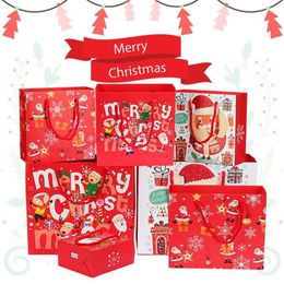 snowflake candy Canada - Merry Christmas Gift Paper Bags Xmas Tree Packing Bag Snowflake Christmas Candy Box New Year Kids Favors Bag Decorationsa19 a00