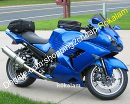 For Kawasaki Motorbike Shell Parts ZX-14R ZX 14R ZX14R 2006 2007 2008 2009 2010 2011 ZZ-R1400 Blue Fairing Kit (Injection molding)