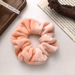 Candy Color Large Intestine Hair Ring Sweet Girl's Horsetail Hairbands Rope Headdress Ins Fashion Patchwork Plush Headrope Elastic