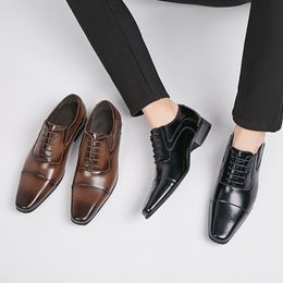 Triple Joint Handcrafted Mens Genuine Leather Formal Shoes Cap Toe Oxford Italian Carved Dress Shoes for Business Men