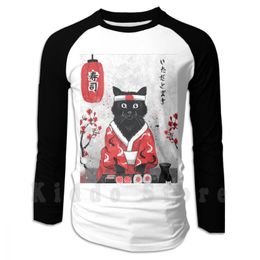 -Sweats à capuche pour hommes Sweatshirts Sushi Cat Japon Collection à manches longues Geisha Modern Modern Asie Asiatique Red Blanc Blanc Cool Ink