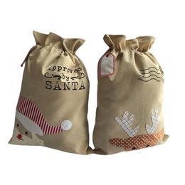 Christmas Decorations 50*70cm Christmas gift bags Ping'an fruit linen drawstring bag Party Supplies 831 B3