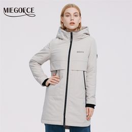 MIEGOFCE Women Jacket Quilted Coat Ladies Windproof Jackets for Big Parka Knee Length Waterproof Matte Material 210910