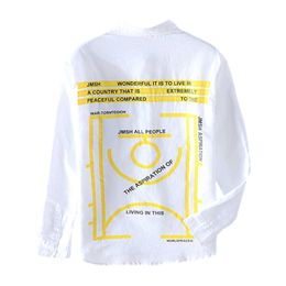 Long Sleeve Shirts for Men Back Letter Print Party Tops Male Casual Fashion Turn-down Collar Personalised Clothing 210601