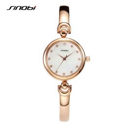 Sinobi Fashion Women Golden Bracelet Watches Girls Luxury Crystal Watch Females Clock Geneva Quartz Wristwatch Relogio Feminino Q0524