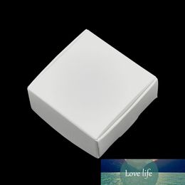 8x8x4cm White Kraft Paper Box Birthday Wedding Favour Gift Candy Decoration for Handmade Soap Craft Packaging Boxes 25pcs/lot