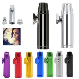 TOPPUFF Aluminium Water Pipe For Smoking Sniffer Metal Flat Point Tobacco Fittings