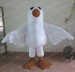 Halloween white pigeon Mascot Costume Top quality Cartoon Character Outfits Adults Size Christmas Outdoor Theme Party Adults Outfit Suit