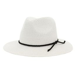 summer hat women men caps solid beige khaki white black straw hats band classic dress formal panamas outdoor beach men sun hats
