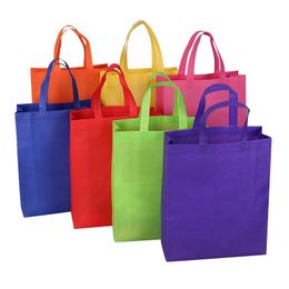 -Packtaschen Tragbare Vliesstoff Faltbare Tasche Falten Einkaufstasche Wiederverwendbare Umweltfreundliche Tote Damen Aufbewahrung Supertücher Handtasche Werbung ZL0031