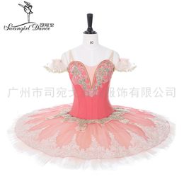 adult Peach Fairy professional ballet costumes for women ballerina girls performance pancake tutu dress BT9026