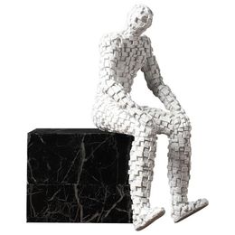 Decorative Objects & Figurines Decor Accesories For Home Statue Sculpture Miniature Room Decoration Pixel Man Mosaic People Modern Artistic